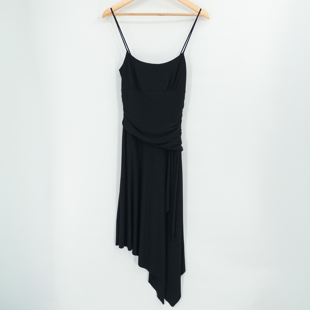Y2K Asymmetrical Dress Womens Large Black Vintage Whimsigoth Dark Romantic Party